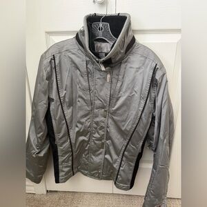 Spyder Women's Metallic Gray and Black Ski Jacket
